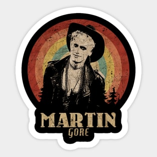 Retro Sunset Martin Gore Sticker